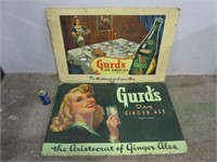 2 vieilles affiches GURD'S en carton
