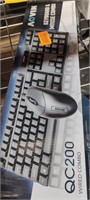 Aqvin Corded keyboard and mouse combo, QC 200