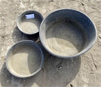 3 Mineral Tubs, 14", 16", 24" diameter