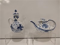 Blue & White Ceramic Pitchers
