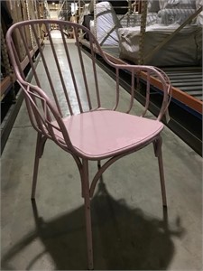 Lath Tub Steel Arm Chair Retro Pink