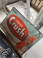 METAL ORANGE CRUSH SIGN