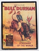 Bull Durham Standard of The World Metal Sign