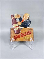 Old Dutch Beer Press Board Advertising Sign