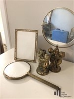 Gold Toned Ladies Vanity set