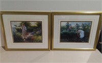 Two Summer Theme Framed Prints 26x22"