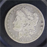 US Coins 1901-O Morgan Silver Dollar, circulated