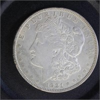 US Coins 1921 Morgan Silver Dollar, circulated