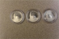 Lot of 3 1986 Liberty Half Dollar