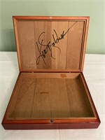 KEN STABLER AUTOGRAPHED CIGAR BOX