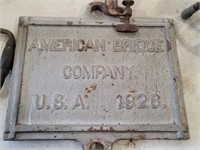 1926 American Brigde Company Sign