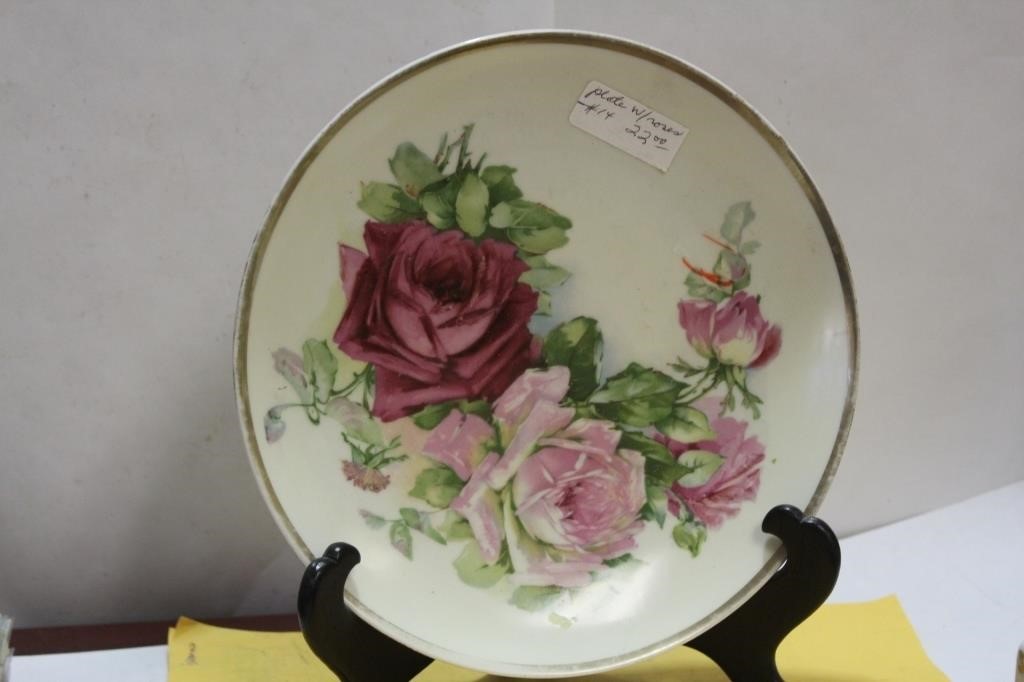 An Antique Rose Plate