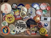 LOT OF ADVERTISING & NOVELTY PIN-BACK BUTTONS