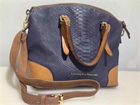 Dooney & Bourke Navy/Brown Claremont Leather