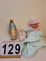 Religious Statue ~ Baby Doll ~ Porcelain Baby
