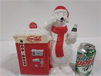 Cookie Jar, Coca-Cola Bear with Drink Machine