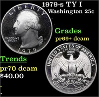 Proof 1979-s TY I Washington Quarter 25c Grades GE