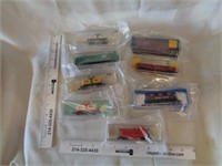 8 Vintage N-Scale Model Train Cars