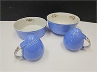 Vintage Hall's S &P Shakers 71/2" & 8" Bowls