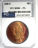 1890-S Morgan MS66+ PL LISTS $12500