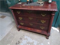 Mahogany 3 Dr. Clawfooted Chest