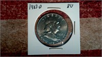 1963 D Franklin Half Dollar - Beautiful Coin