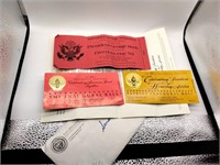 Official Inaugural ball tickets 1992. 2001. 2005