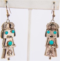 Jewelry Sterling Silver Kachina Earrings