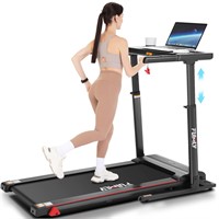 Treadmill with Desk Workstation & Adjustable Heigh