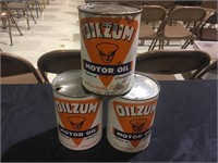 LOT OF 3 OILZUM CANS