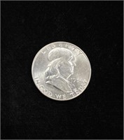 1954 D Benjamin Franklin Half Dollar