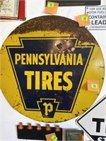 30” round Pennsylvania tire sign