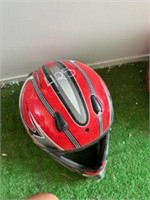 Red and Silver Helmet