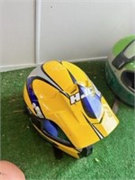 Yellow Helmet with Blue Lining