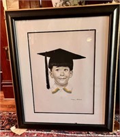 Framed Picture Box in Graduation Cap & COA