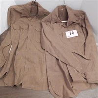 VINTAGE SIZE 14.5 / 33 WOOL MILITARY SHIRT