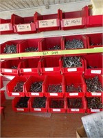 ALL THE BINS OF SCREWS AND MISC BEHIND THE TAPE