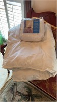 White king comforter and new canopy mesh