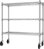 3-Shelf Storage Shelves with Casters