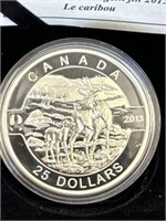 2013 $25 Fine Silver Coin The Caribou