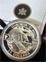 2013 $25 Fine Silver Coin The Beaver