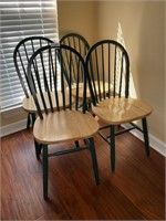 4 wood dining chairs