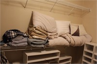 Bed coverings; pillows; linens