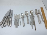 Eight place setting of Alvin sterling silver