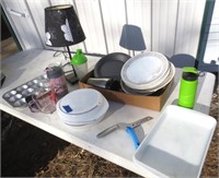 Corelle plates, Pyrex covered dish & rectangle pan