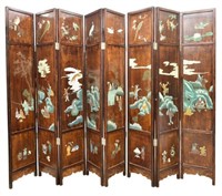 CHINESE PAINTED EIGHT-PANEL FOLDING SCREEN