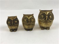 Brass Owl Figurines