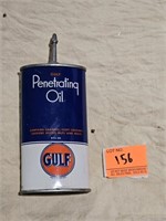 Vtg. Gulf Penetrating Oil Can, Full
