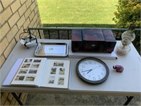 Selection of Household inc Clock, Lamp etc