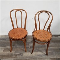 Pair of Thonet-style bentwood chairs